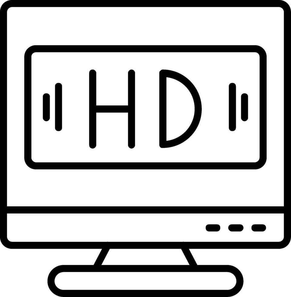 Hd Line Icon vector