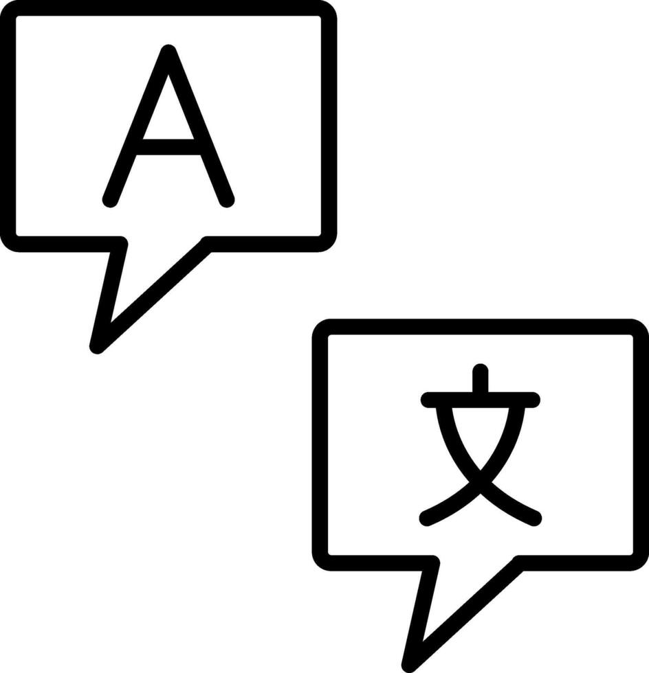 Languages Line Icon vector