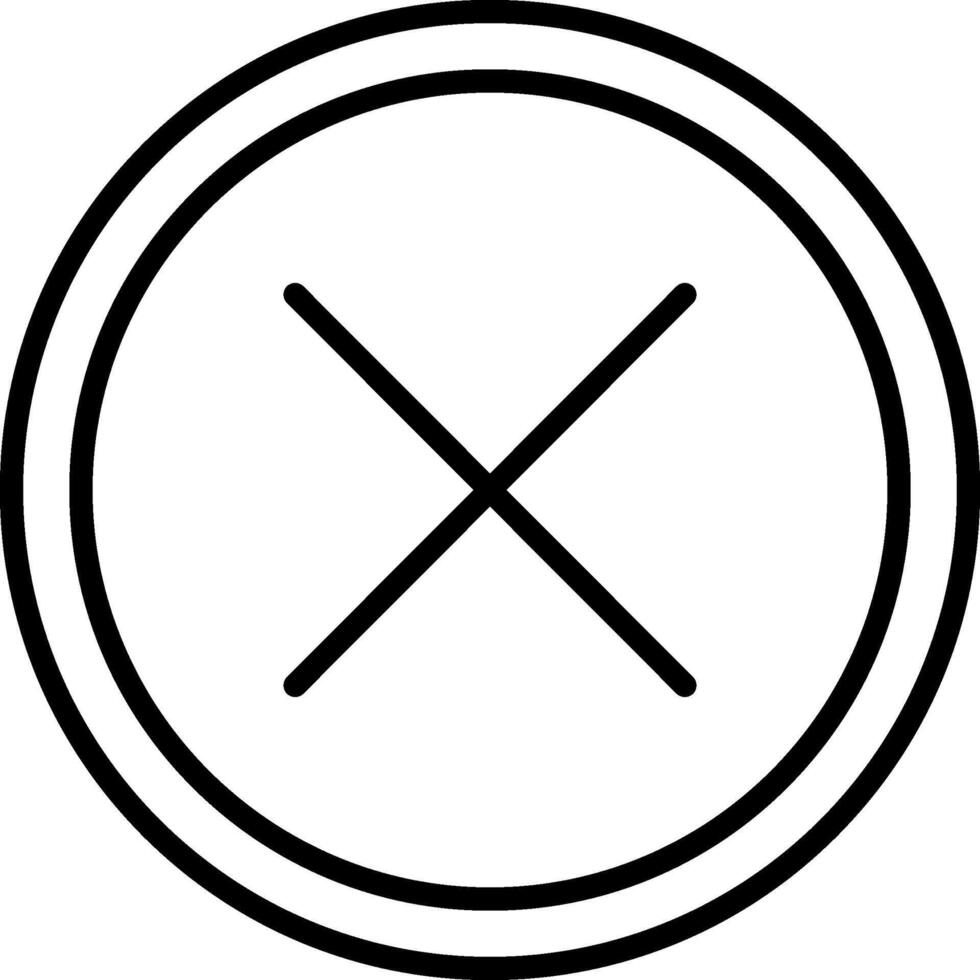 Cross Line Icon vector