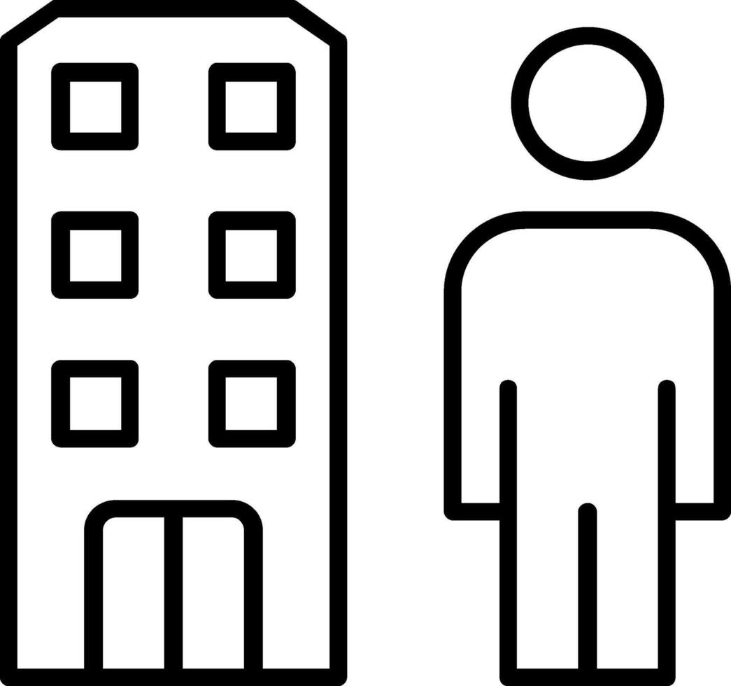 Rasidential Area Line Icon vector