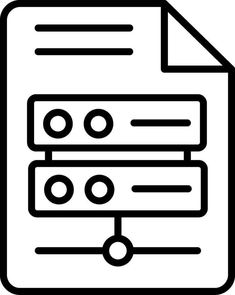 Server Line Icon vector