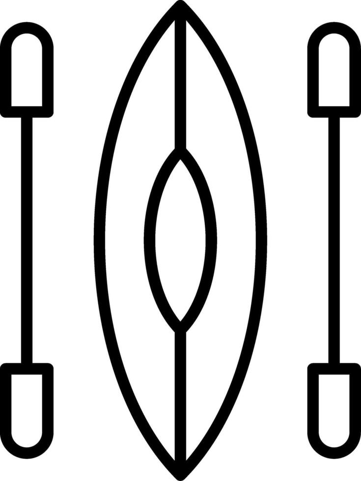 Kayak Line Icon vector