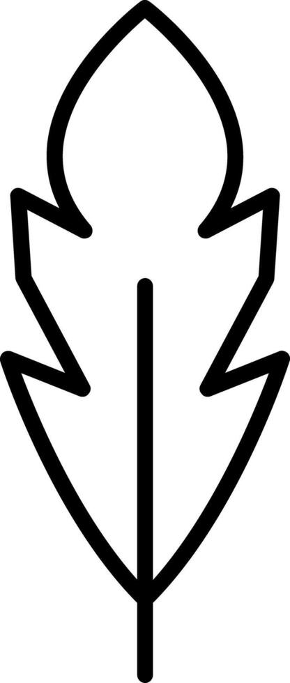 Feather Line Icon vector