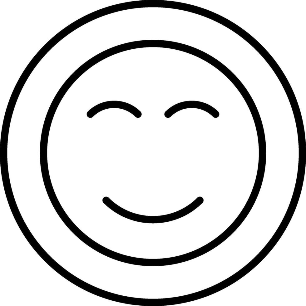 icono de línea de sonrisa vector