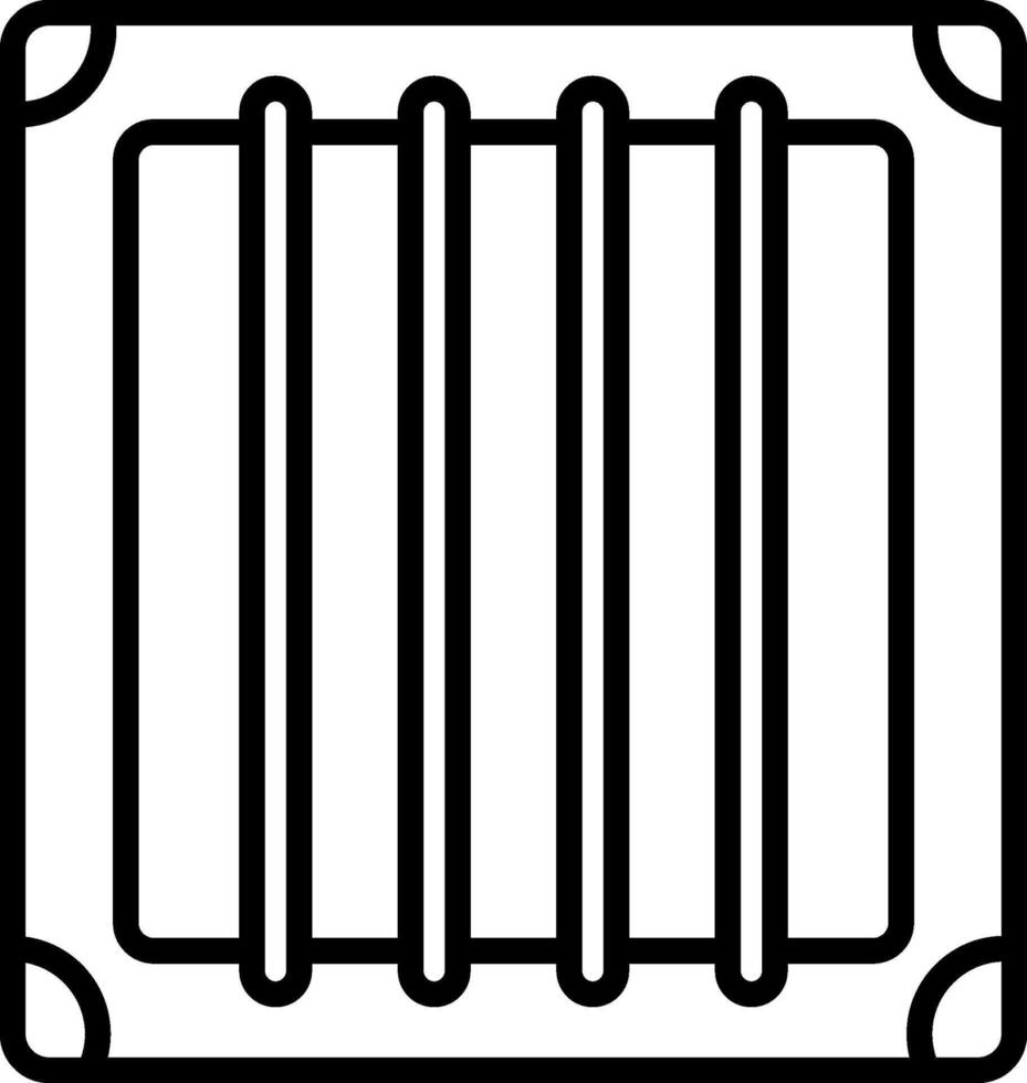 Jail Line Icon vector