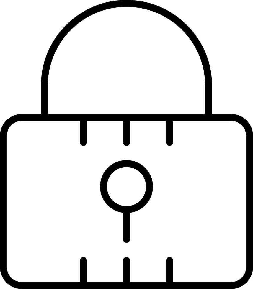 Locked Line Icon vector