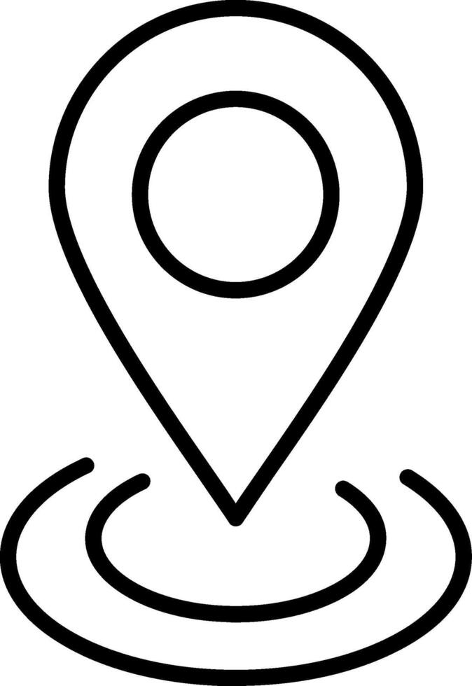 Place Line Icon vector