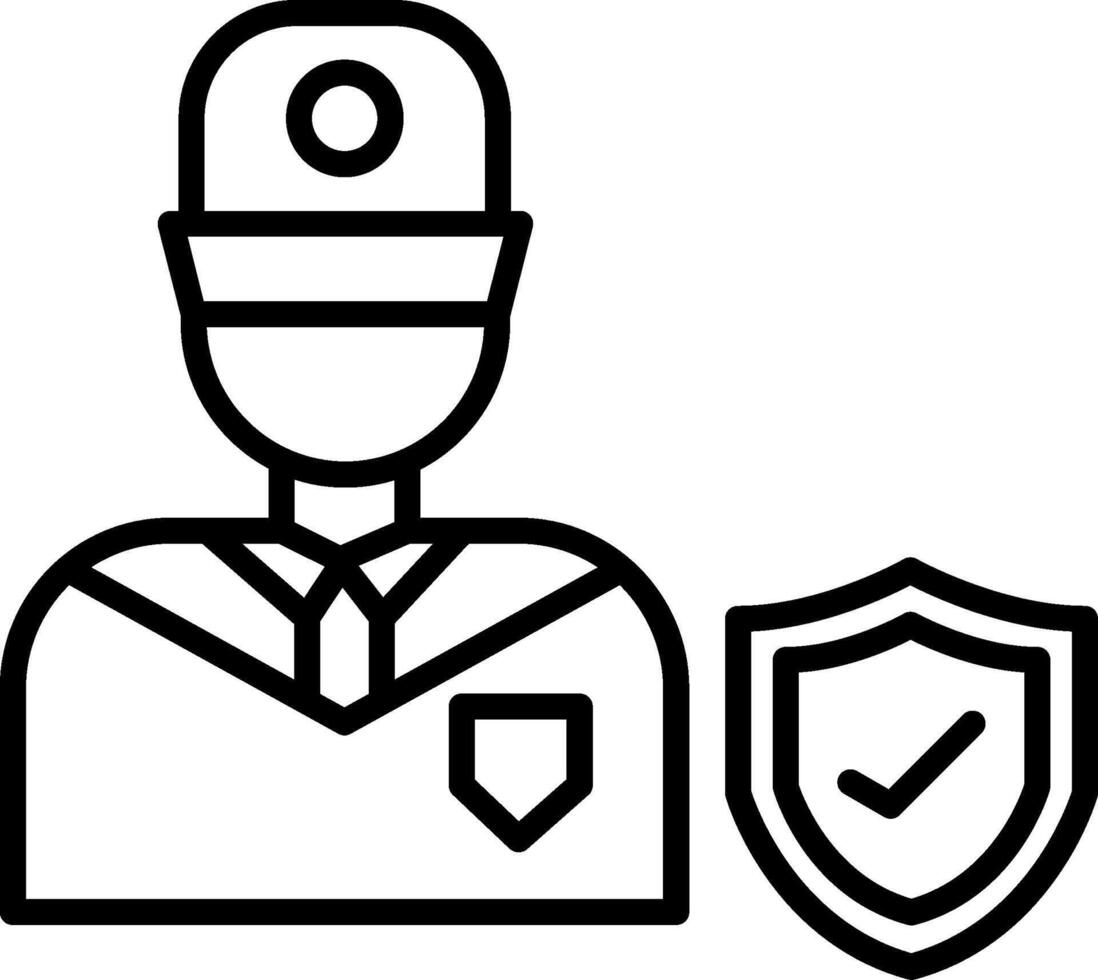 Security Official Line Icon vector