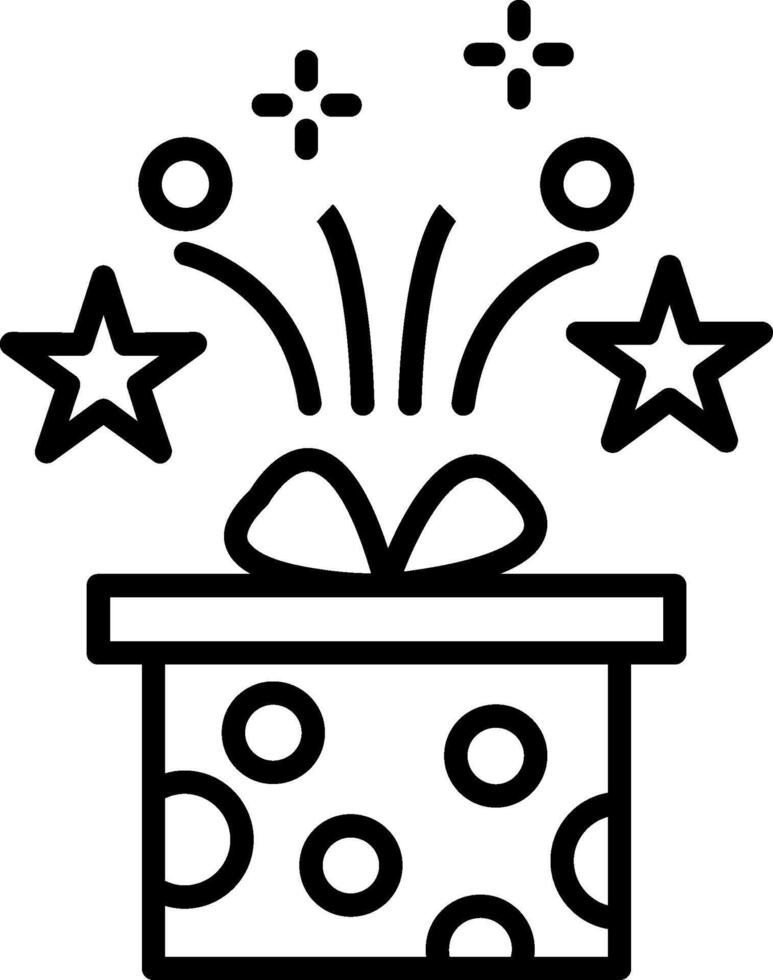Gift Line Icon vector