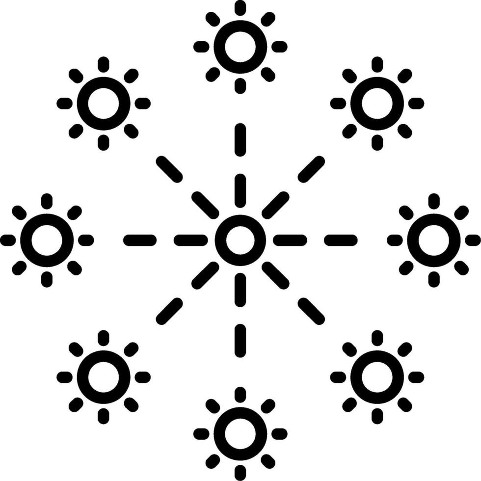 Firework Line Icon vector
