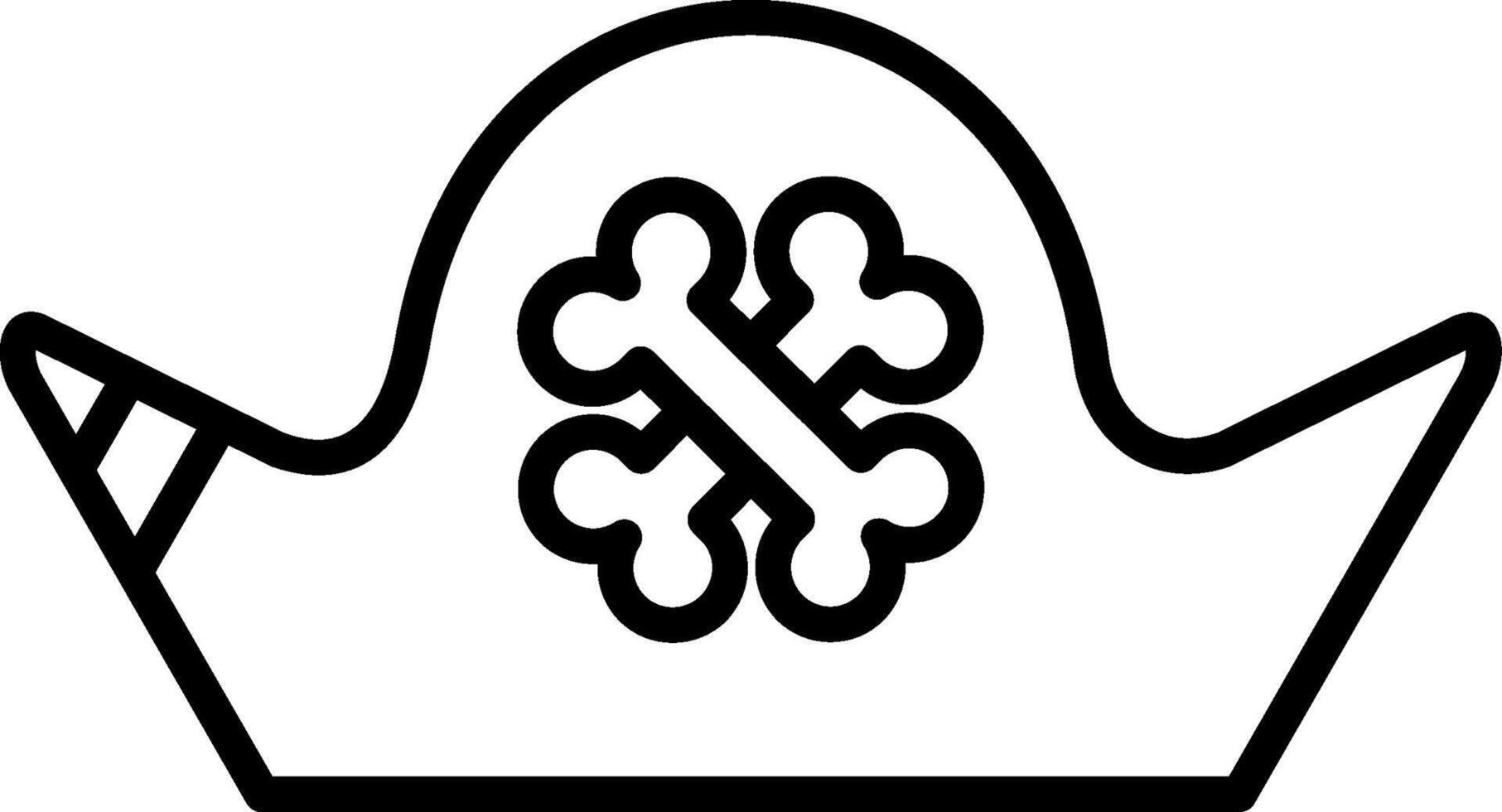 Pirate Hat Line Icon vector