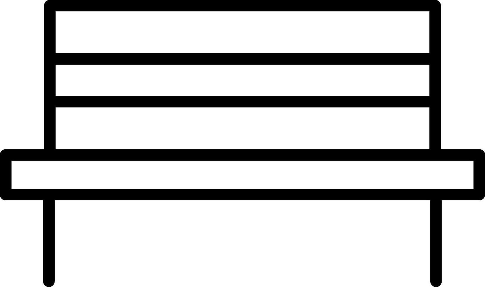 Bench Line Icon vector