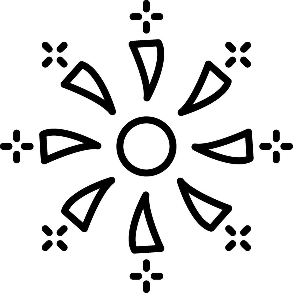 Firework Line Icon vector