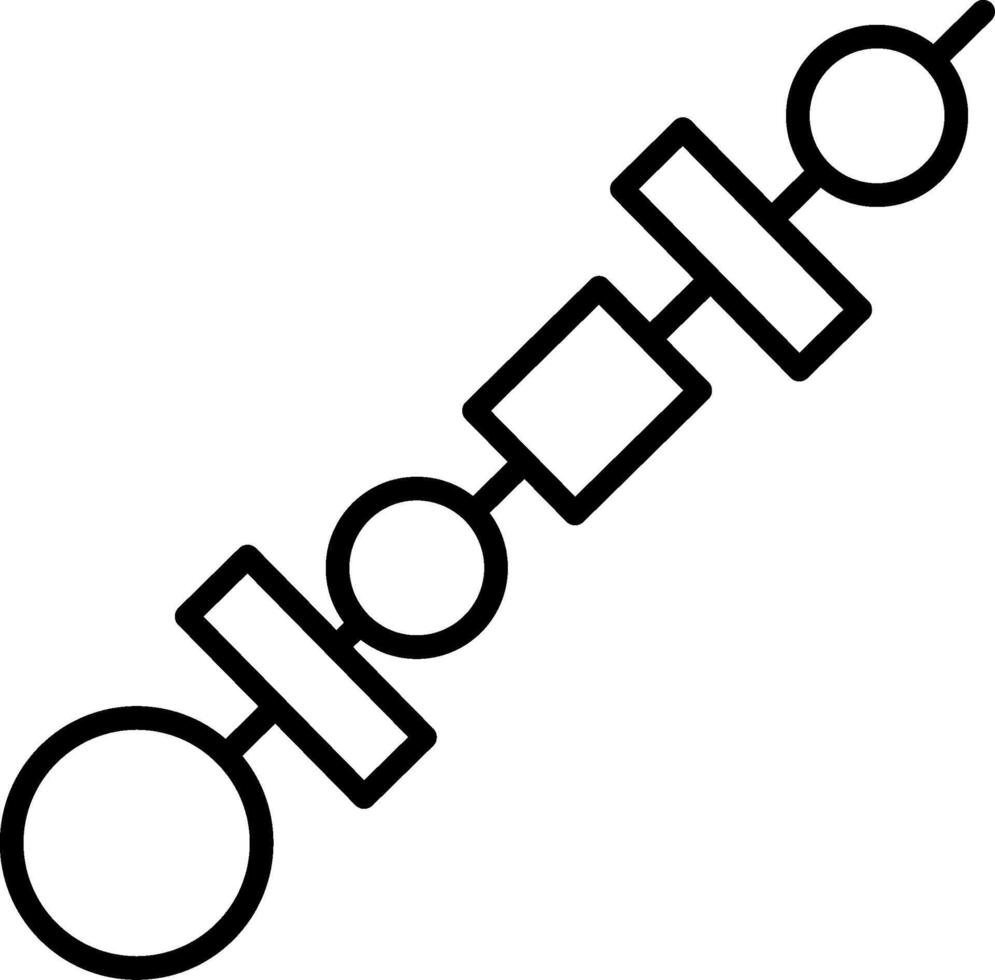 Skewers Line Icon vector