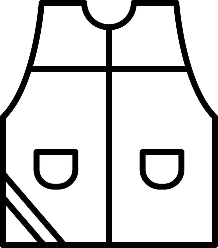 Sleeveless Line Icon vector