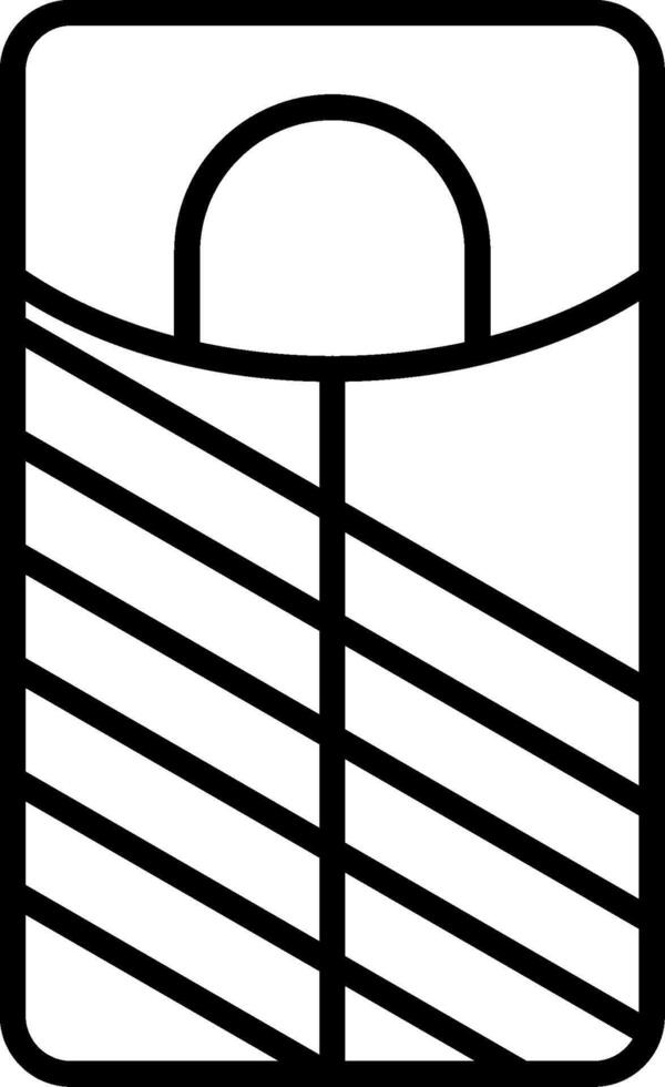 Sleeping Bag Line Icon vector