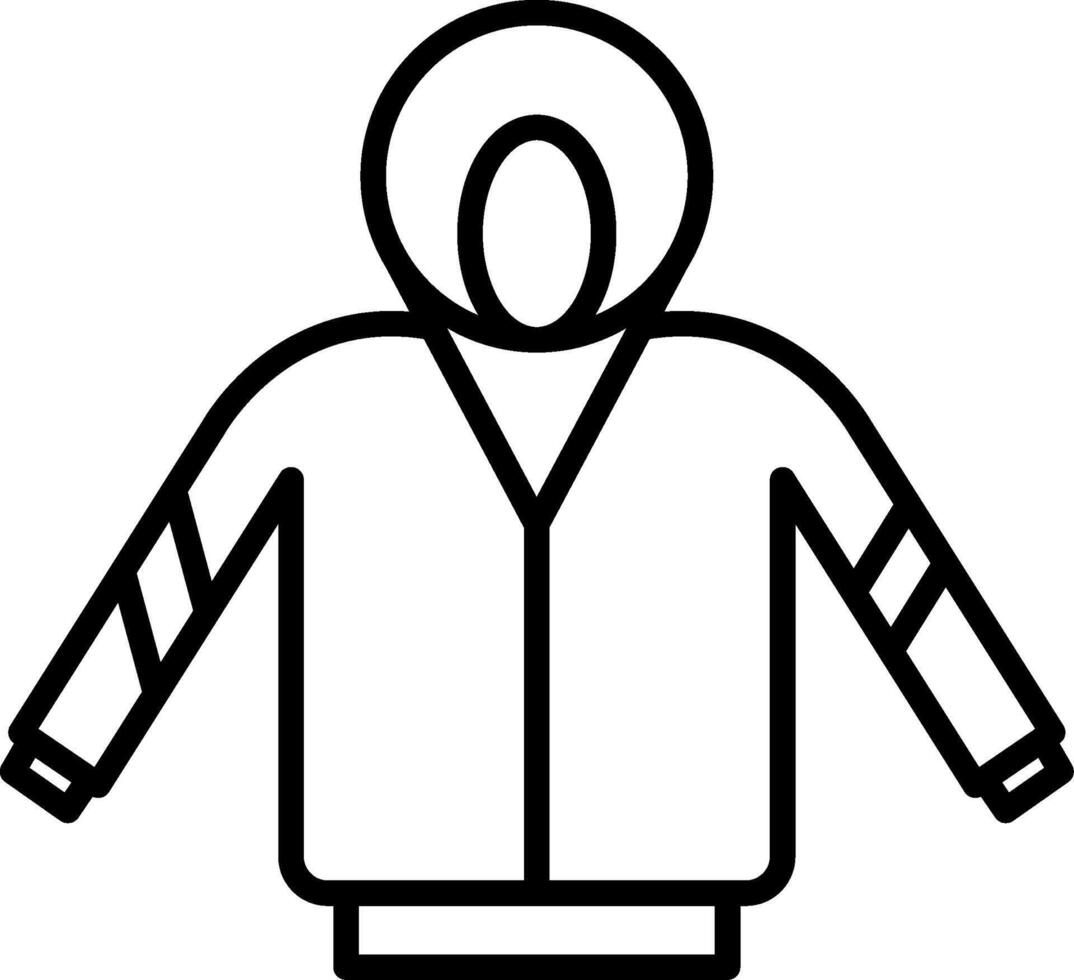 Hoodie Line Icon vector