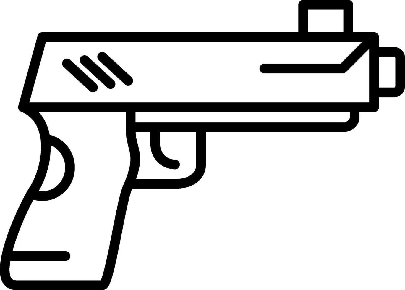 Gun Line Icon vector