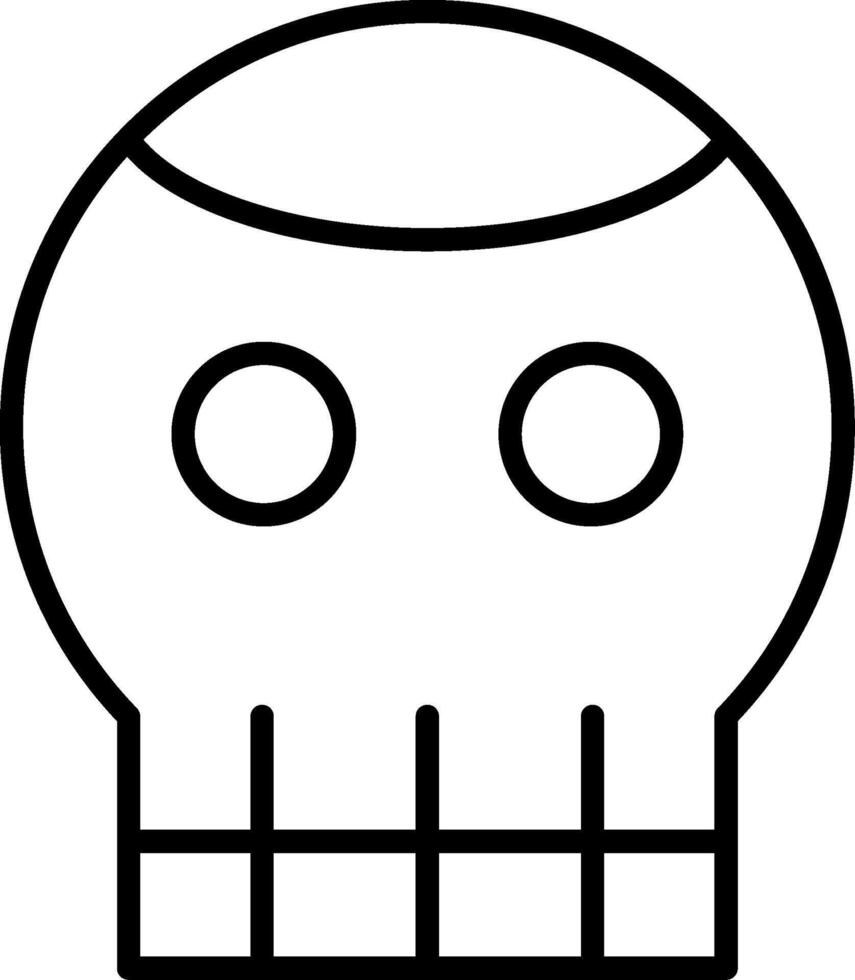 Skull Line Icon vector