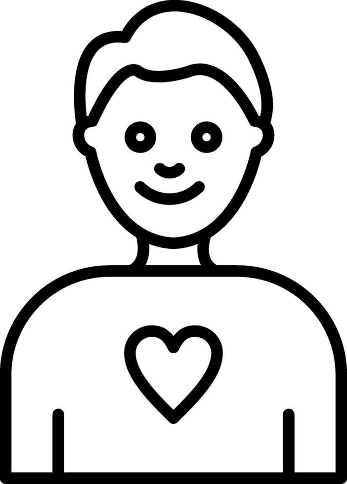 Boy Line Icon vector