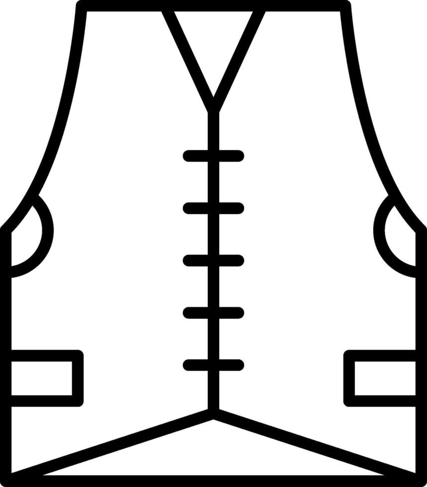Vest Line Icon vector
