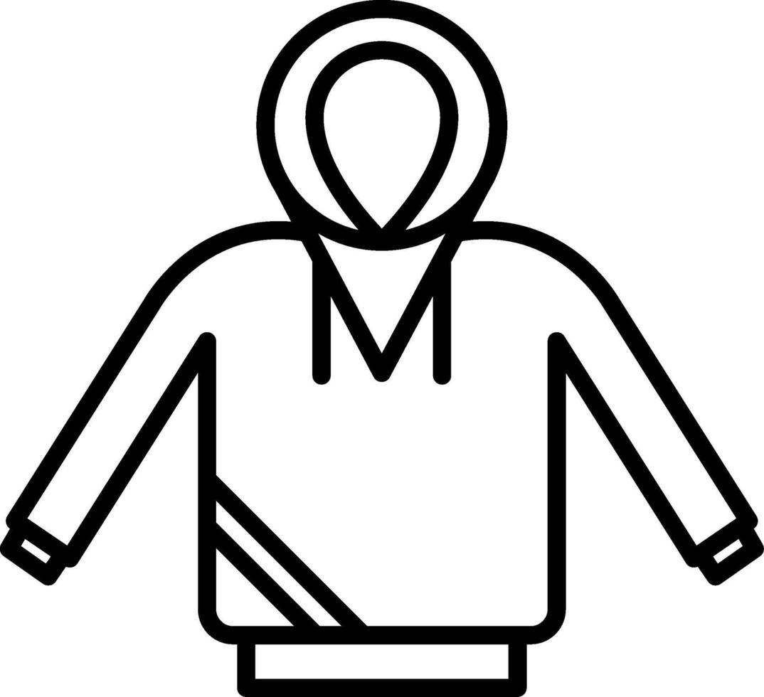 Hoodie Line Icon vector