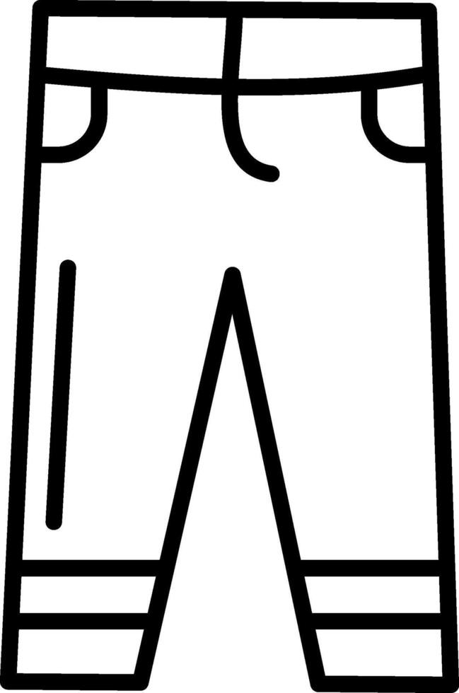 icono de línea de pantalones vector