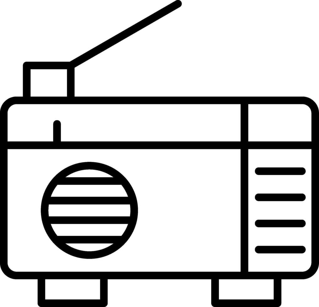 Radio Line Icon vector