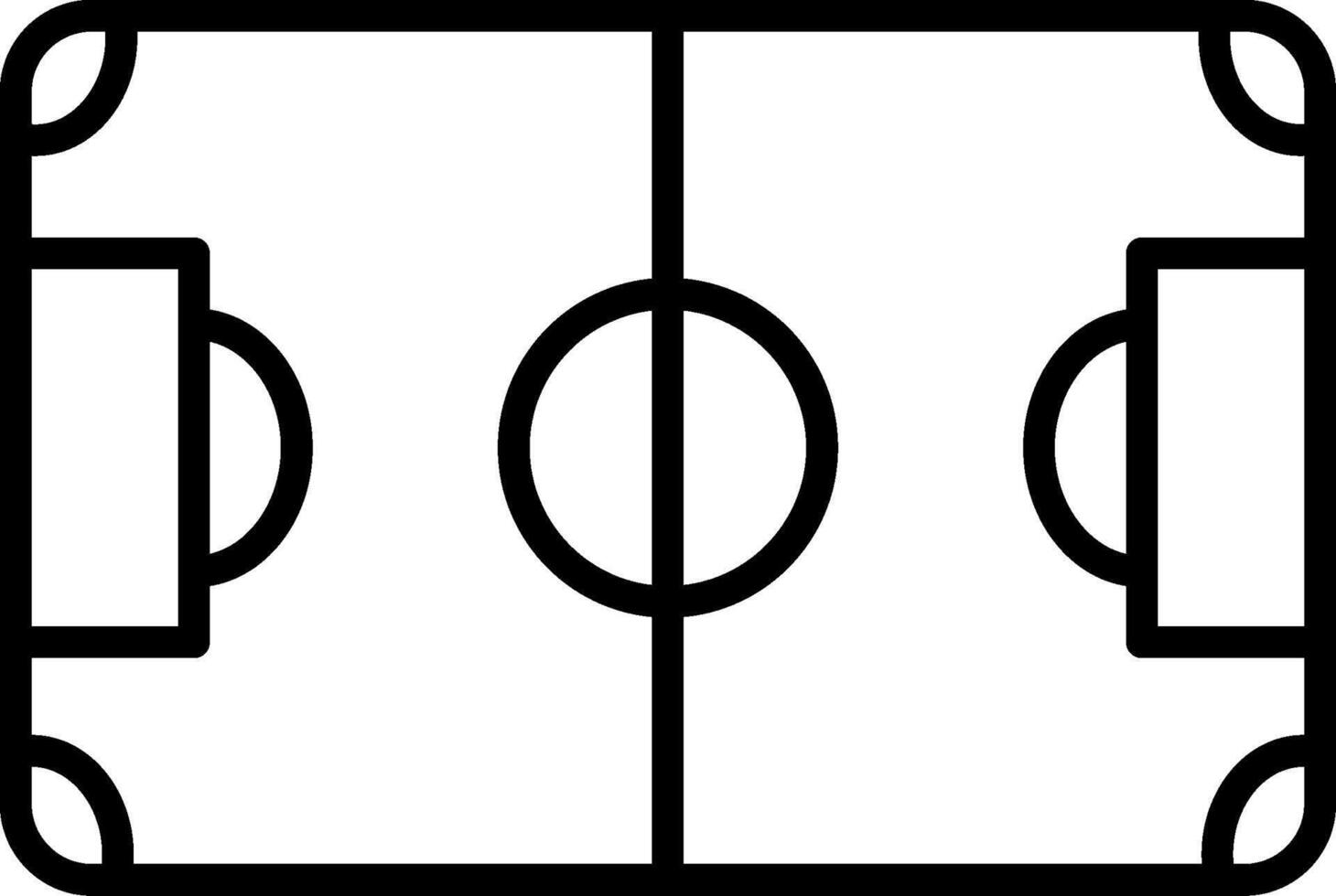 Soccer Field Line Icon vector