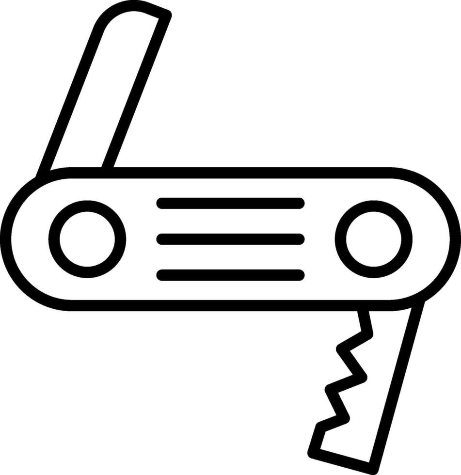 Swiss Army Knife Line Icon vector