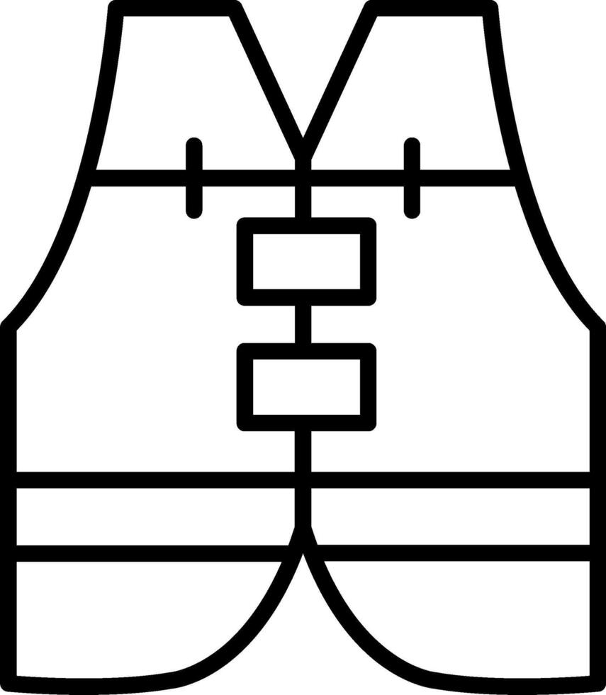 Life Vest Line Icon vector