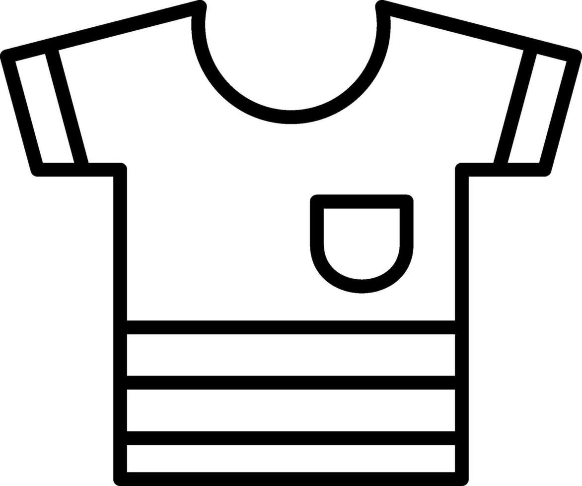 icono de línea de camisa vector