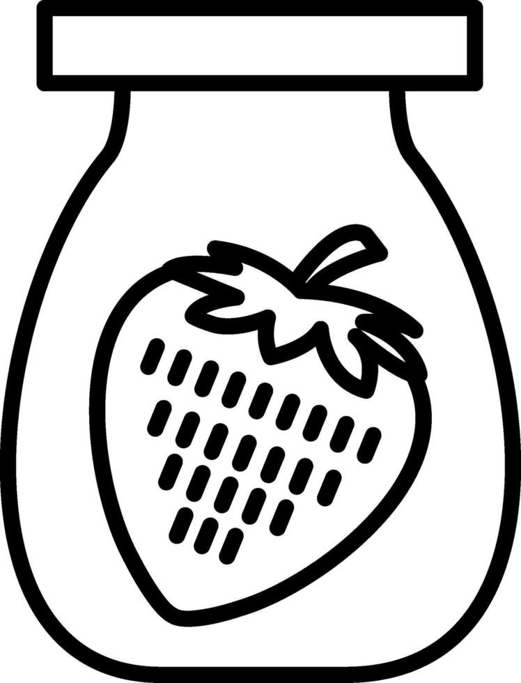 Jar Line Icon vector