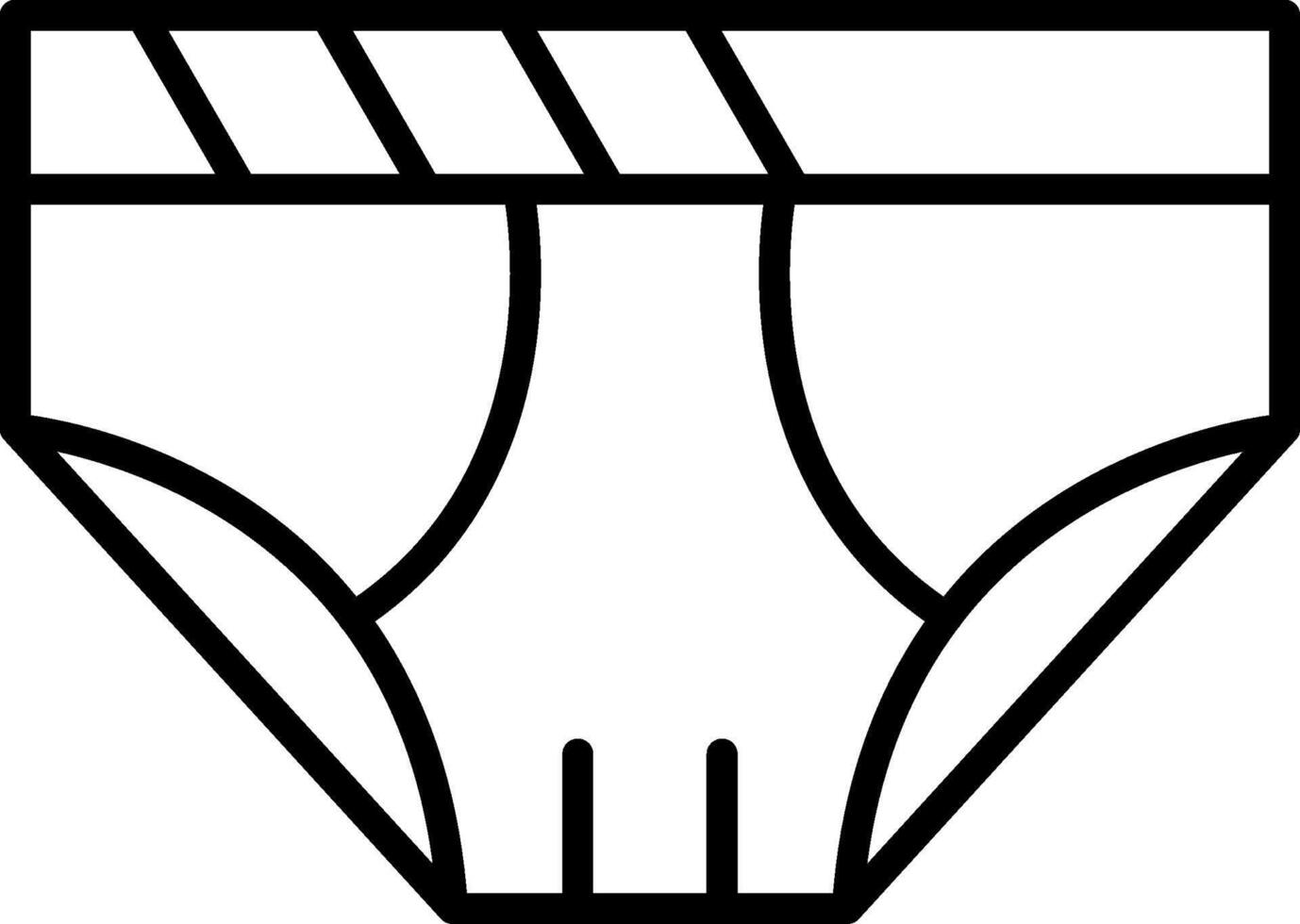 Underwear Line Icon vector