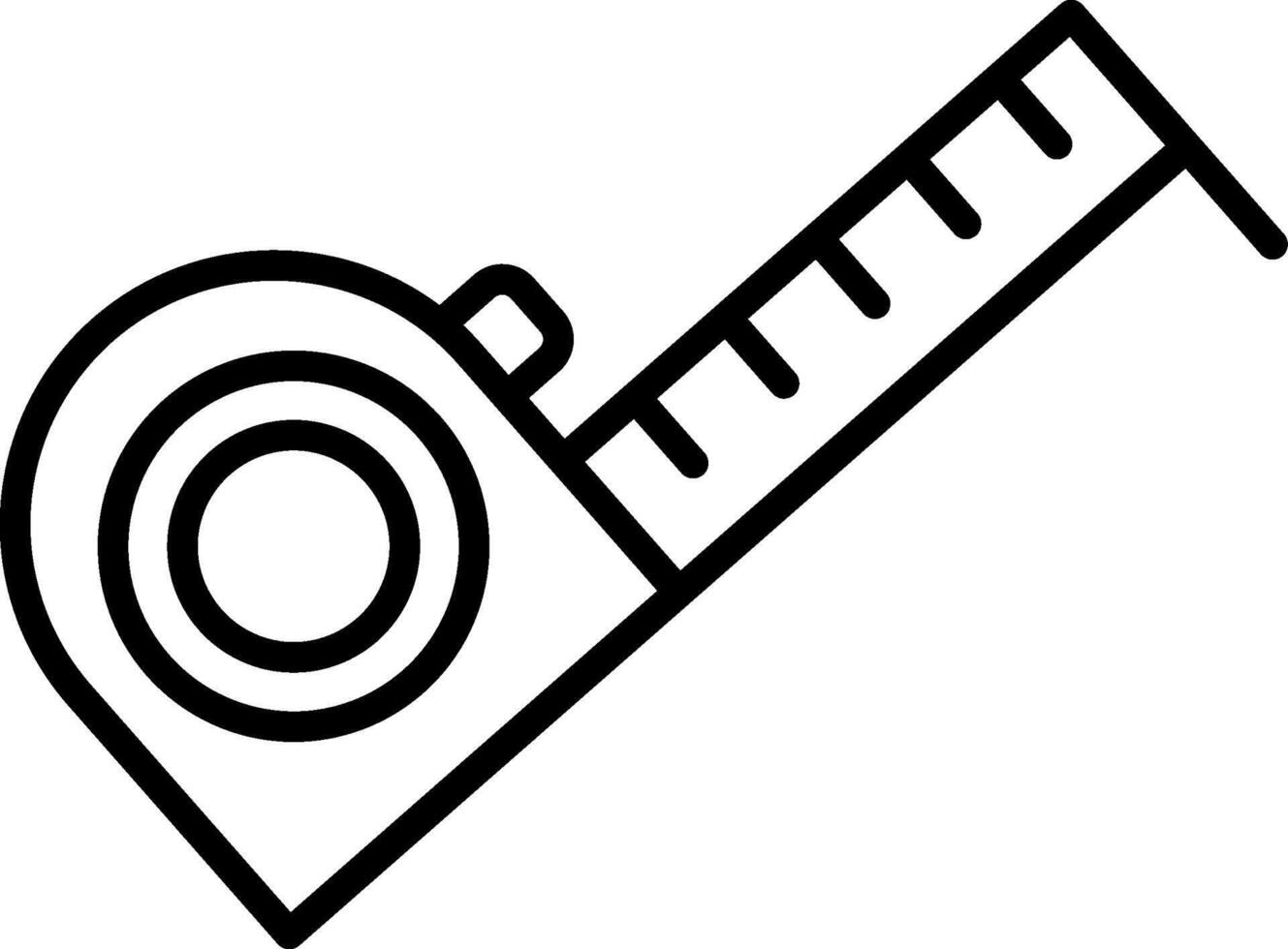 Measure Tape Line Icon vector