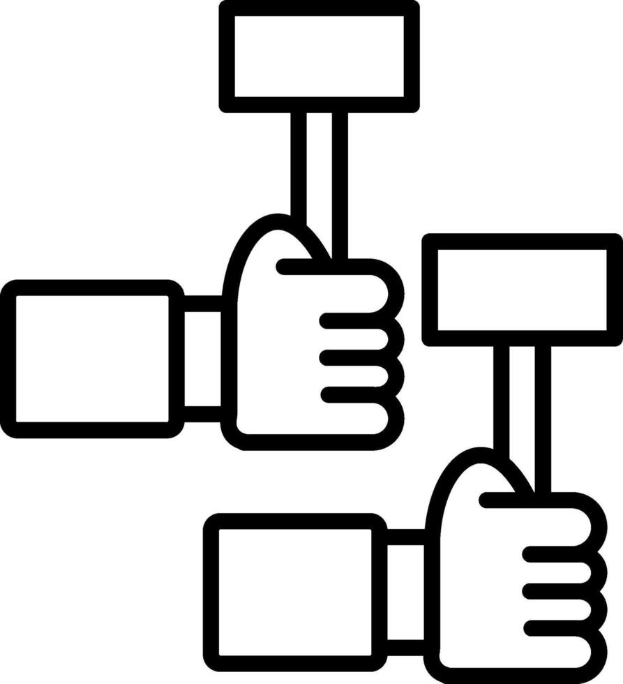 Protest Line Icon vector