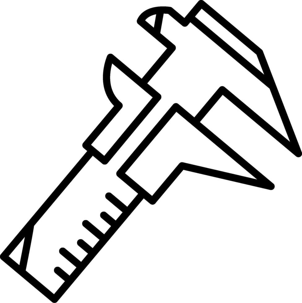 Caliper Line Icon vector