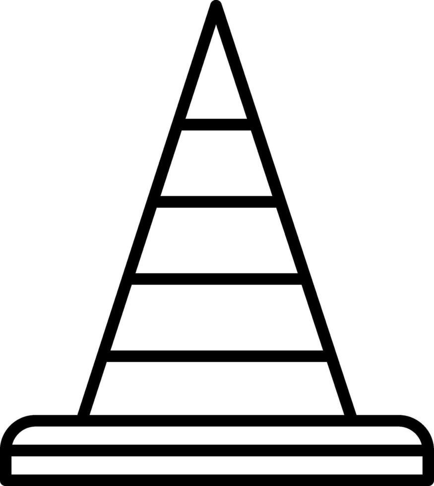 Traffic Cone Line Icon vector