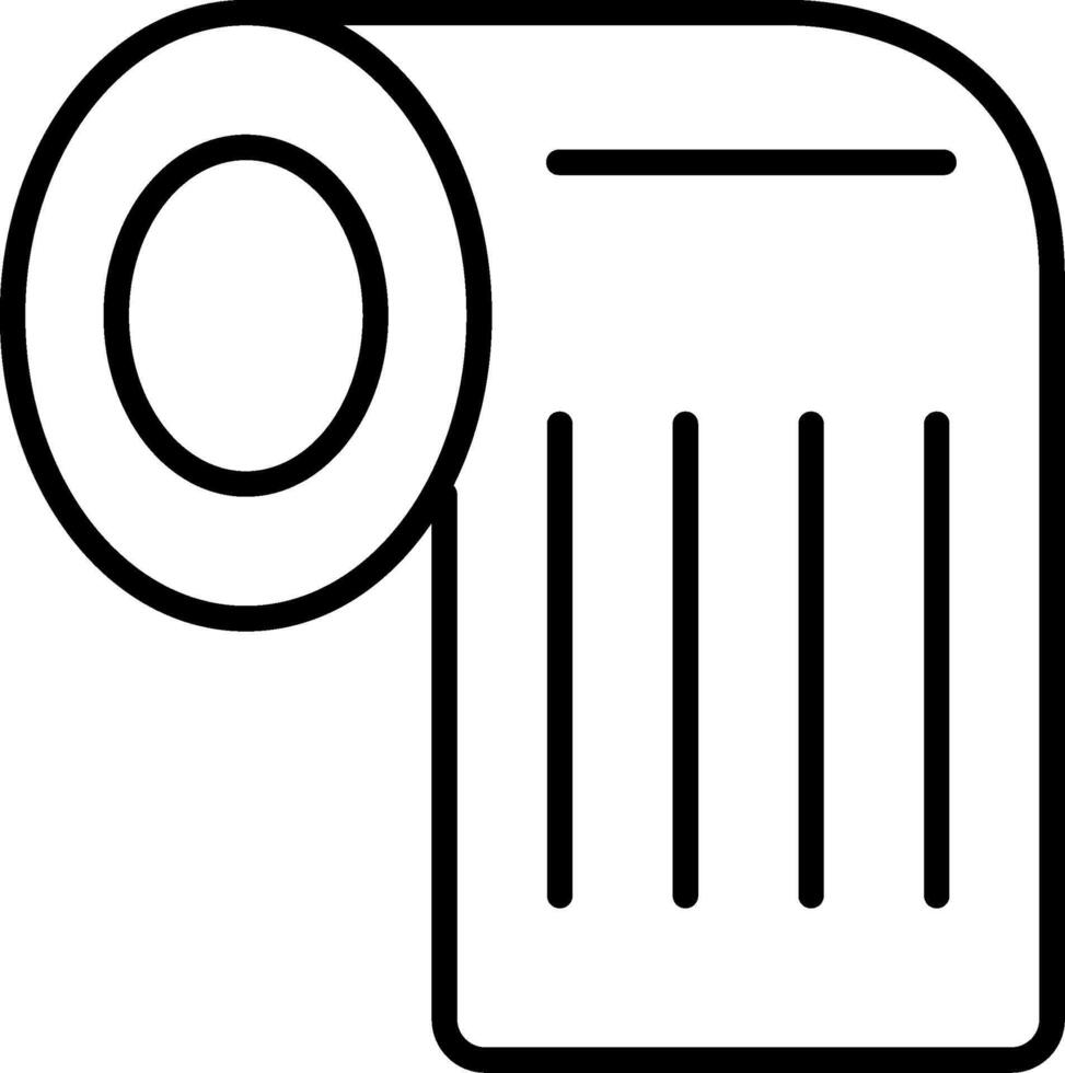icono de línea de papel higiénico vector