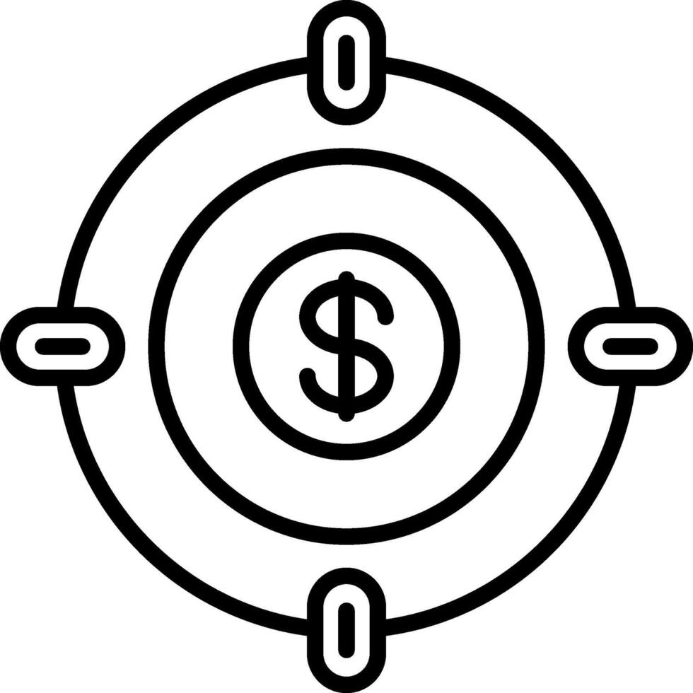 Target Line Icon vector