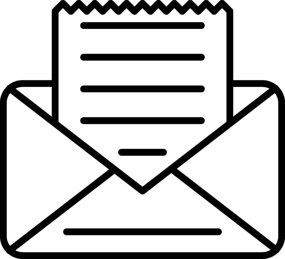 Envelope Line Icon vector