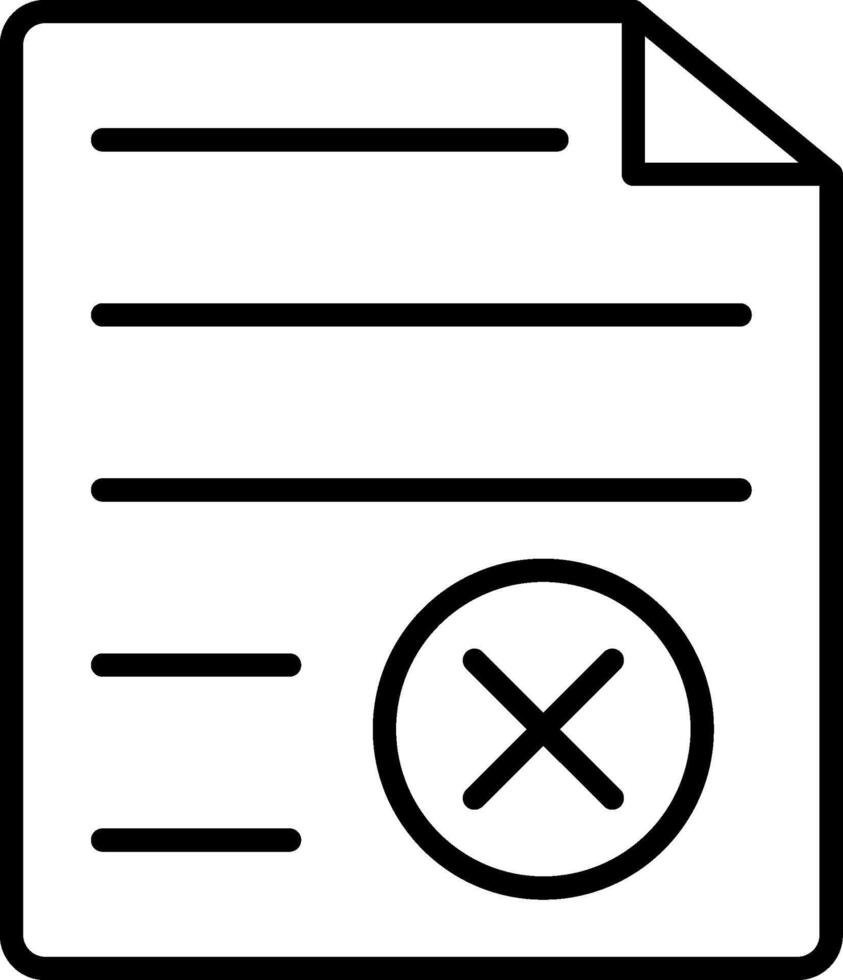 File Format Line Icon vector