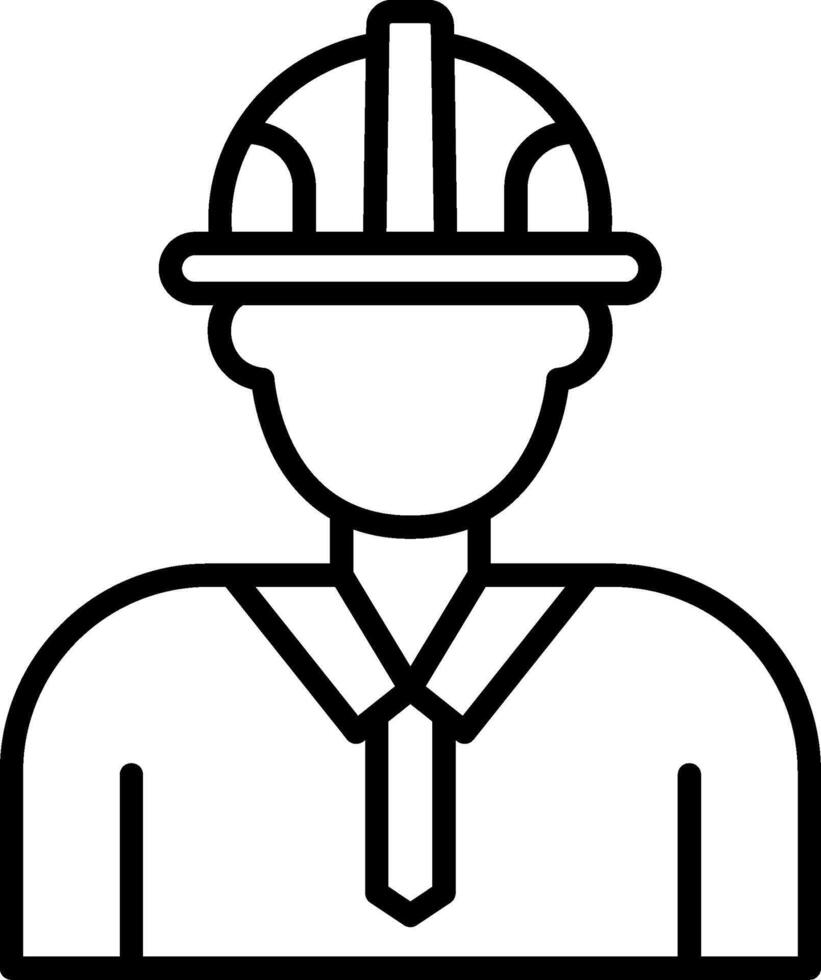 Engineer Line Icon vector