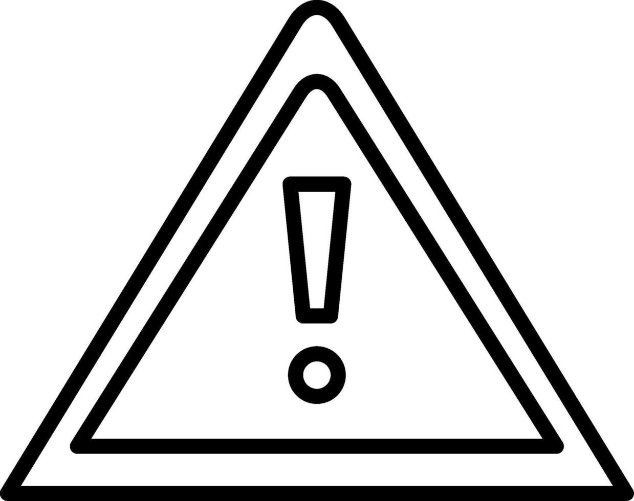 Warning Sign Line Icon vector
