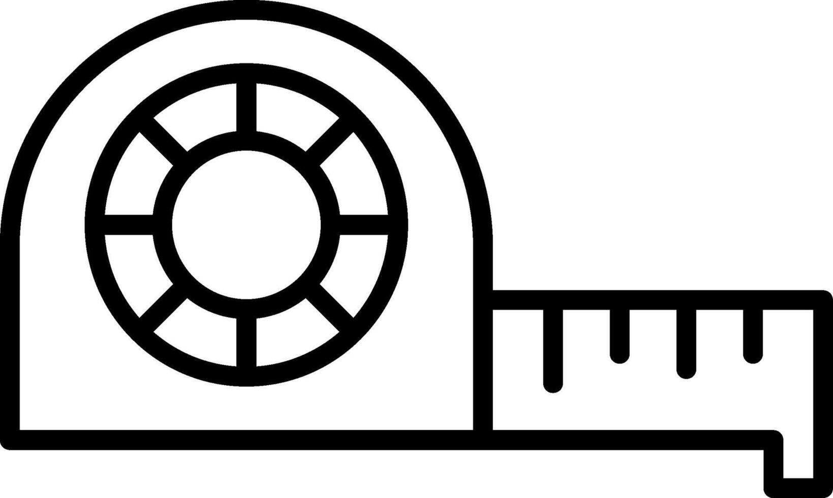 Measure Tape Line Icon vector