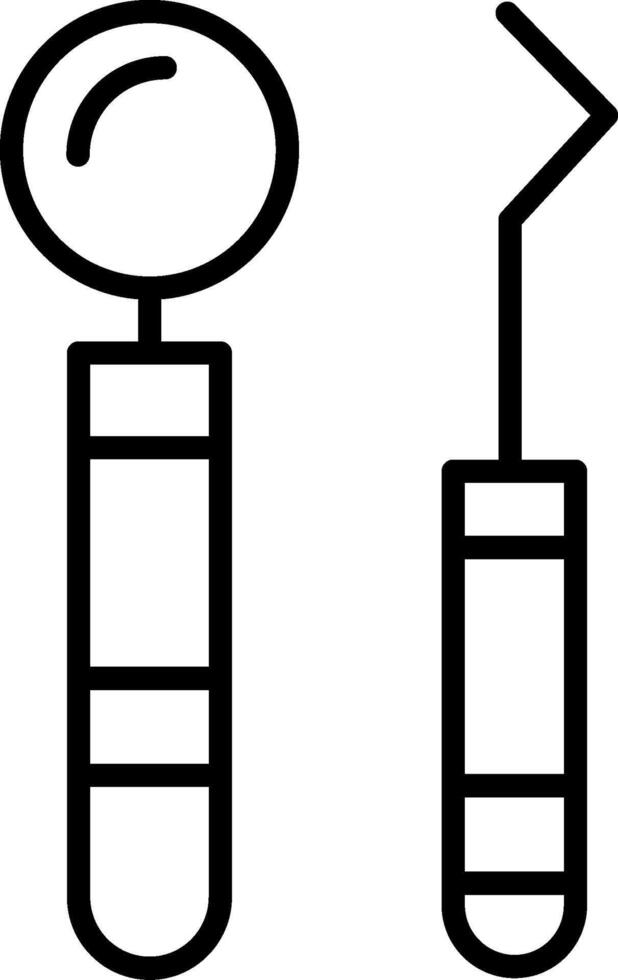 Dentist Tools Line Icon vector