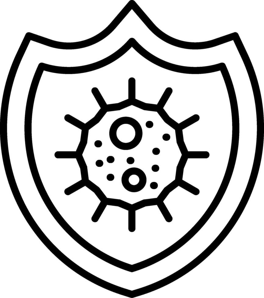 Bacteria Line Icon vector