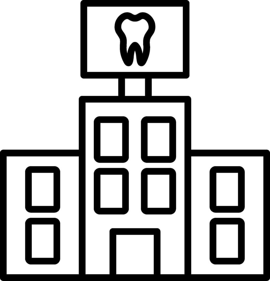 icono de línea de cuidado dental vector