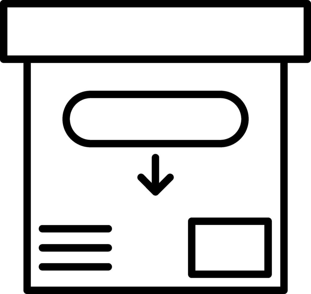Archive Line Icon vector