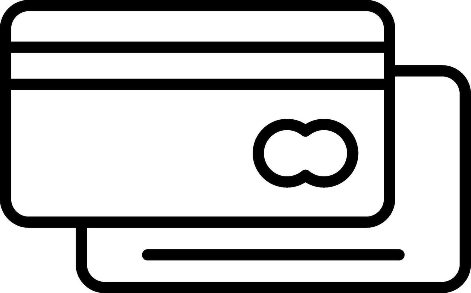 icono de línea de tarjeta de crédito vector
